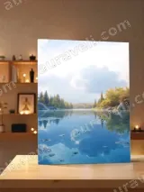 Serene Lake Forest Landscape Canvas Wall Art for Living Room Home Decor – view 3