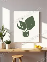Minimalist Potted Plant Canvas Wall Art for Living Room Decor – view 4