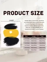 Abstract Black Yellow Brush Canvas Wall Art for Living Room Decor – view 7