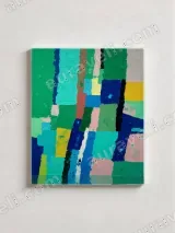 Abstract Color Block Canvas Wall Art for Living Room Bedroom Home Decor – view 2