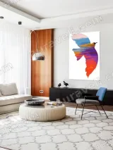Colorful Bird Silhouette Abstract Canvas Wall Art for Home Decor – view 5