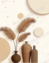 Boho Palm Leaves & Vases Canvas Wall Art for Living Room Home Decor wall art print
