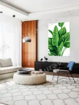 Tropical Green Leaves Canvas Wall Art for Living Room Home Decor – view 4