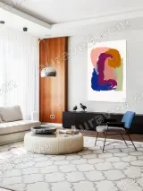 Abstract Colorful Brushstroke Canvas Wall Art for Home Decor – view 5