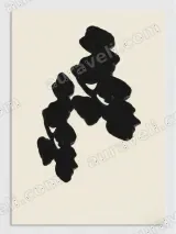 Abstract Botanical Silhouette Canvas Wall Art for Living Room Home Decor – view 3