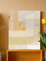 Abstract Soft Color Block Canvas Wall Art for Living Room Bedroom Home Decor – view 2