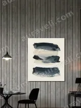 Abstract Thick Brushstroke Canvas Wall Art for Living Room Home Decor – view 3