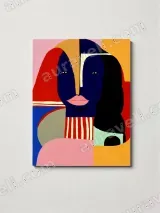 Abstract Figurative Canvas Wall Art for Living Room Decor – вид 3