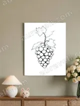 Grapes Sketch Line Art Canvas Wall Art for Living Room Home Decor – view 4