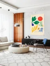 Abstract Summer Botanical Wall Art for Living Room Home Decor – view 5
