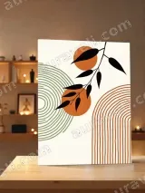Abstract Geometric Botanical Canvas Wall Art for Living Room Home Decor – view 3