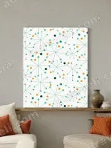 Mid - Century Modern Starburst Canvas Wall Art for Living Room Home Decor – view 2