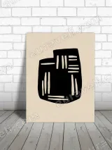 Abstract Black Minimalist Canvas Wall Art for Living Room Home Decor – view 3