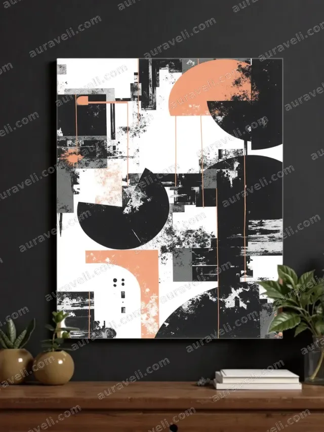 Abstract Geometric Canvas Wall Art for Living Room Home Decor — art print