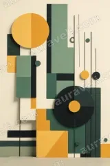 Geometric Abstract Canvas Wall Art for Living Room Home framed modern decor