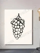 Grapes Ink Drawing Canvas Wall Art for Living Room Home Decor – view 2