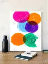 Abstract Colorful Circles Canvas Wall Art for Living Room Home Decor – view 4