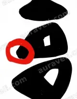 Abstract Geometric Red Circle Canvas Wall Art for Living Room Home Decor wall art print