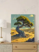 Fantasy Twisted Desert Tree Canvas Wall Art for Living Room Home Decor – вид 3