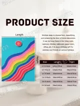 Rainbow Wavy Lines Colorful Canvas Wall Art for Living Room Home Decor – view 7