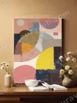 Abstract Geometric Canvas Wall Art for Living Room Bedroom Home Decor – view 2