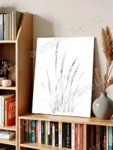 Minimalist Grass Sketch Wall Art for Living Room Bedroom Home Decor – view 4