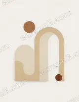 Minimalist Abstract Geometric Canvas Wall Art for Living Room framed modern home decor