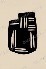 Abstract Black Minimalist Canvas Wall Art for Living Room framed modern home decor