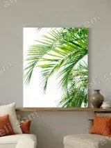 Tropical Palm Leaf Canvas Wall Art for Living Room Home Decor