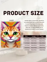 Psychedelic Rainbow Cat Canvas Wall Art for Living Room Bedroom Decor – вид 7
