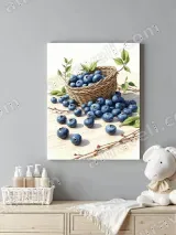 Blueberry Still Life Canvas Wall Art for Living Room Bedroom Home Decor – view 4