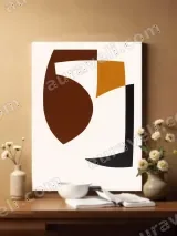 Abstract Geometric Shapes Canvas Wall Art for Living Room Home Decor – view 2
