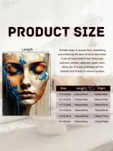 Abstract Colorful Face Splash Canvas Wall Art for Home Decor – view 7
