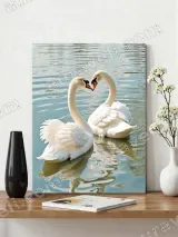 Swan Couple Canvas Wall Art for Living Room Bedroom Home Decor