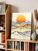 Sunset Mountain Landscape Canvas Wall Art for Living Room Home Decor – вид 4