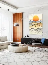 Sunset Mountain Landscape Canvas Wall Art for Living Room Home Decor – вид 5