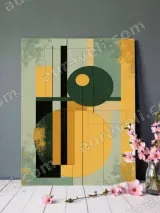 Modern Geometric Abstract Canvas Wall Art for Living Room Home Decor