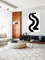 Abstract Black Curve Canvas Wall Art for Living Room Home Decor – вид 5