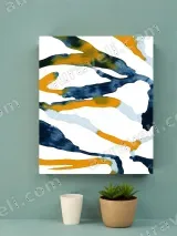 Abstract Fluid Lines Canvas Wall Art for Living Room Home Decor