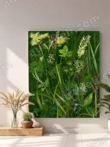 Botanical Wildflower Grass Canvas Wall Art for Living Room Bedroom Home Decor – view 4