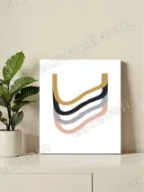 Abstract Wavy Layers Canvas Wall Art for Modern Home Decor – view 2