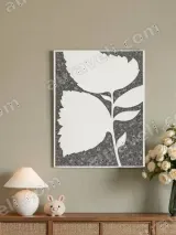 Botanical Leaf Silhouette Canvas Wall Art for Living Room Home Decor – view 4