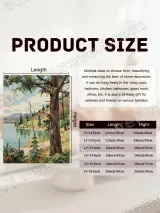 Lake Forest Tree Landscape Canvas Wall Art for Living Room Home Decor – view 7