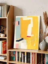 Abstract Color Block Canvas Wall Art for Living Room Home Decor – view 4