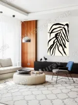 Black Palm Leaf Canvas Wall Art for Living Room Home Decor – view 5