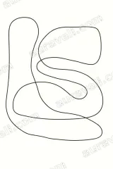 Abstract Continuous Line Wall Art for Living Bedroom Home framed modern decor