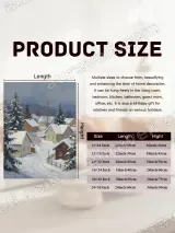 Snowy Winter Village Canvas Wall Art for Living Room Bedroom Home Decor – view 7