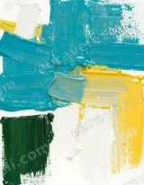 Abstract Color Block Canvas Wall Art for Living Room framed modern home decor