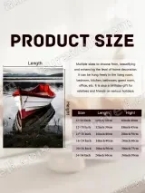 Red White Rowboat Lake Mountain Canvas Wall Art for Living Room Home Decor – view 7