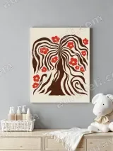 Abstract Floral Tree Canvas Wall Art for Living Room Home Decor – view 4